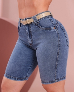 Pedal Jeans Feminino Com Lycra, Cintura Alta Acompanha Cinto, Revesst Jeans. 41092