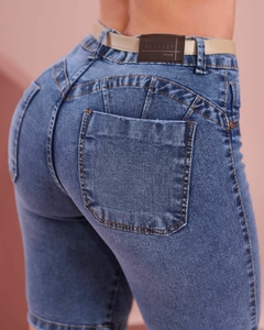 Pedal Jeans Feminino Com Lycra, Cintura Alta Acompanha Cinto, Revesst Jeans. 41092 - Revesst Jeans