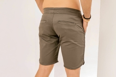 Bermuda Sarja Masculina Com Lycra, Detalhe De Cos De Elastico Slim Bolso Embutido p ao gg, Revesst Jeans. 0000046