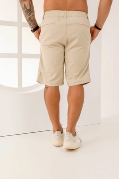 Imagem do Bermuda Masculina Short Sarja Com Lycra, Com Detalhe De Cos De Elástico, Revesst Jeans. 0000023