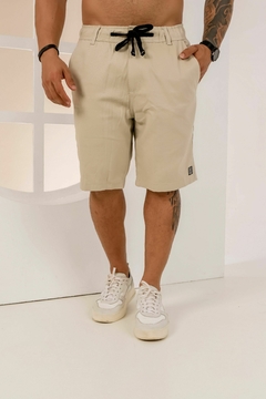 Bermuda Masculina Short Sarja Com Lycra, Com Detalhe De Cos De Elástico, Revesst Jeans. 0000023