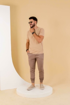 Calça Jogger Sarja Masculina Punho E Cos De Elastico Com Lycra, Revesst Jeans. 0000047 - comprar online
