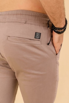Calça Jogger Sarja Masculina Punho E Cos De Elastico Com Lycra, Revesst Jeans. 0000047 - loja online