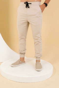 Calça Jogger Sarja Masculina Punho E Cos De Elastico Com Lycra, Revesst Jeans. 0000047