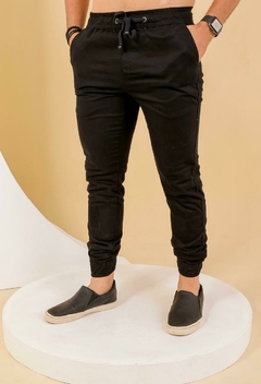 Calça Jogger Sarja Masculina Punho E Cos De Elastico Com Lycra, Revesst Jeans. 0000047 - loja online