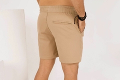 Short Mauricinho Sarja Com Lycra, Detalhe De Cós De Elastico, Revesst Jeans. 0000051 na internet