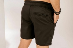 Imagem do Short Mauricinho Sarja Com Lycra, Detalhe De Cós De Elastico, Revesst Jeans. 0000051
