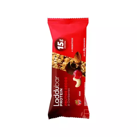 Barra Proteina Vegana Laddubar Cranberries Raw 15g Prot - comprar online