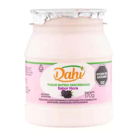 YOGUR BATIDO DESCREMADO SABOR MORA X 170G - DAHI