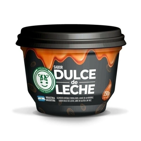 UNTABLE DE ALMENDRAS DULCE DE LECHE 200GR FELICES LAS VACAS