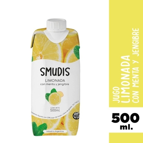 LIMONADA CON MENTA Y JENGIBRE X 500ML - SMUDIS