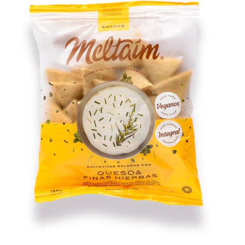 CRACKERS DE QUESO Y FINAS HIERBAS - MELTAÍM