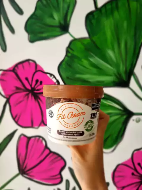 HELADO FIT CREAM NO SUGAR SABOR DDL Y BANANA SPLIT X 210G - LA MONTEVIDEANA