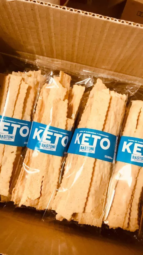 GALLETITAS SALADAS KETO PARMESANO Y SESAMO X 100 GR - BASTONI