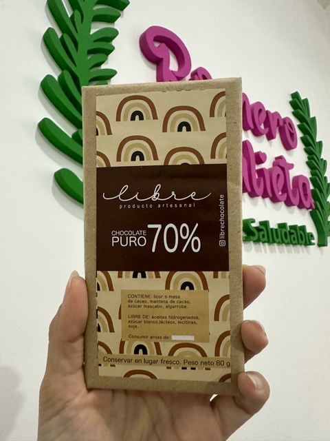 CHOCOLATE PURO 70% X 80G - LIBRE