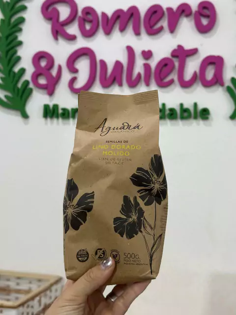 HARINA DE LINO DORADO X 500G - AGUARA ORGANICO