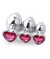 PLUG JOYA CORAZÓN FUCSIA TALLE M
