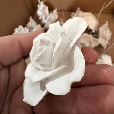Flor de gesso mod23 - 6un