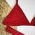 Biquíni Triângulo + Asa Delta Vermelho Texturizado