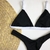 Biquíni Triângulo + Asa Delta Bicolor Preto e Branco - comprar online