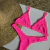 Biquíni Triângulo + Asa Delta Rosa Pink Texturizado