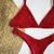 Biquíni Triângulo + Asa Delta Vermelho Texturizado - comprar online