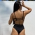 Biquíni Mar + Hot Pant Preto - Dendê na Praia