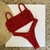 Biquíni Top Tiras + Asa Delta Vermelho Atoalhado - comprar online