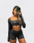 Cropped Manga Longa Preto - comprar online