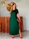 Vestido Longuete em Malha Viscolycra com bolso lateral, vestindo P ao GG 525