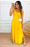 Coleção Beira -Mar Vestido Longo com fenda na perna, bolsos laterais em Malha Viscolycra, vestindo do P ao Gg. 430 - comprar online