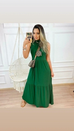 Coleção Beira -Mar Vestido Cavado Estilo Zara com meia gola, em Malha Viscolycra Midi 442 - (cópia) - CARLA GRACIANO STORE