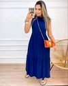 Vestido Cavado Estilo Zara com meia gola, em Malha Viscolycra Midi 442