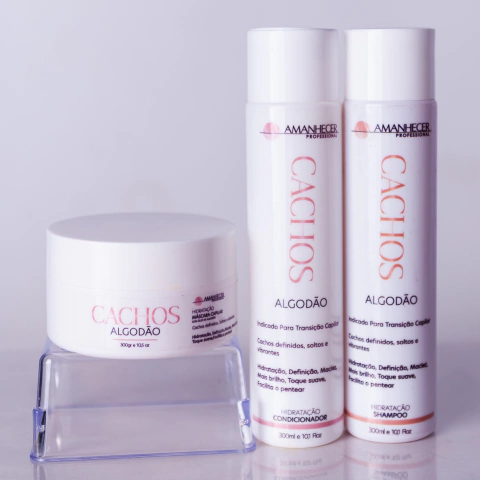 Kit Hidratação Profunda Algodão Shampoo, Condicionador e Máscara 300ml - comprar online