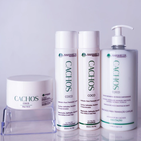 Kit Nutrição Coco Shampoo, Condicionador e Máscara 300ml e Ativador de Cachos 1L