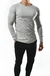 REMERA MANGA LARGA ELASTIZADA - GRIS CLARO MELANGE - comprar online