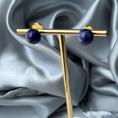 BRINCO BOLA 10MM- SODALITA - Nova Topázio