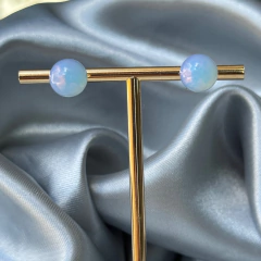 BRINCO BOLA 10MM- PEDRA DA LUA