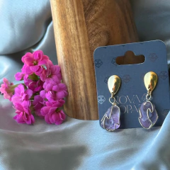 BRINCO DE CESTA (OURO)- AMETISTA na internet