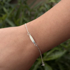 PULSEIRA PRATA 925 - INFANTIL PLAQUINHA