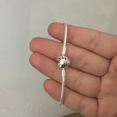 PULSEIRA PANDORA CORAÇÃO PRATA 925 - Nova Topázio