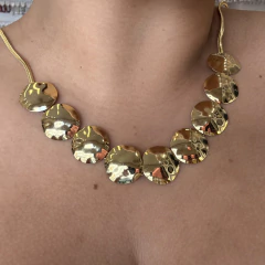 COLAR MALHA MEDALHAS ABAULADAS - Nova Topázio