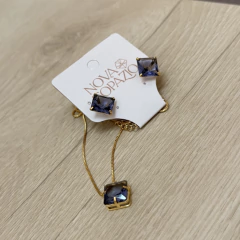 CONJUNTO CARRE 10x10 AMETISTA - Nova Topázio