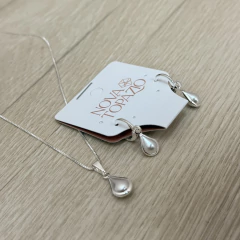 CONJUNTO PEROLA GOTA SEMIJOIA BANHADA na internet
