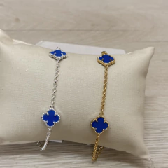 PULSEIRA 3 TREVOS AZUL CELESTE - comprar online