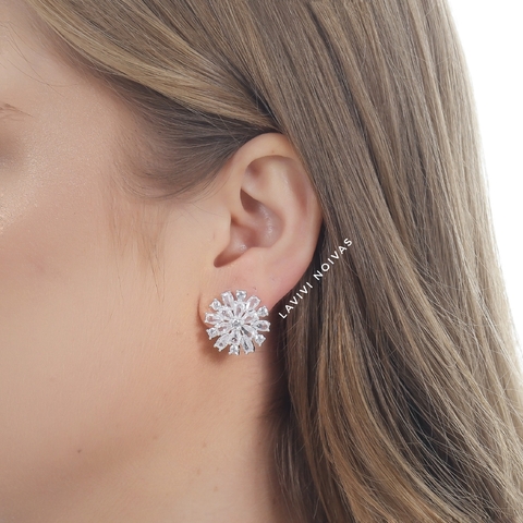 Brinco de Noiva Prata Zircônia