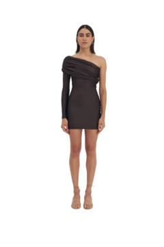 Vestido Bia Marrom Café