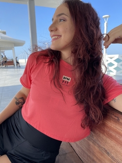 semi cropped com manga -coral - comprar online