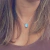 Larimar - colar curto 40 cm (prata 925)