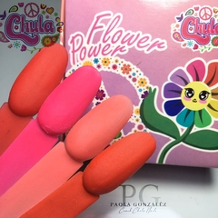 COLECCION DE ACRILICOS FLOWERS POWER 4 PZAS.